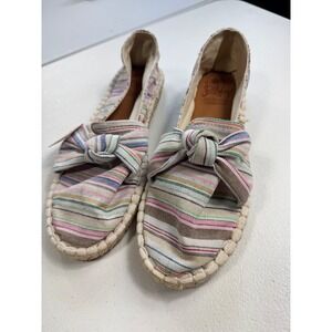 Jellypop Espadrille Slip On Flats‎ Woven Striped Bow Women's Size 8.5M Shoes